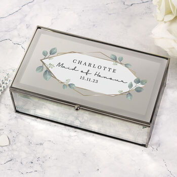 Personalised Bridesmaid Botanical Jewellery Box, 2 of 2