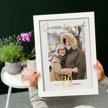 Personalised Anniversary Gold Foil Print, 2 of 8