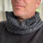 Mens Lambswool Knitted Snood Geometric Pattern, thumbnail 6 of 12