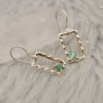 Emerald Silver Earrings, 7 of 12