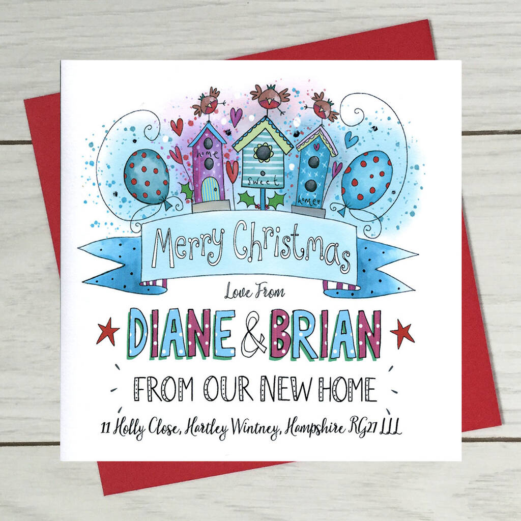Change Of Address Christmas Card By Claire Sowden Design