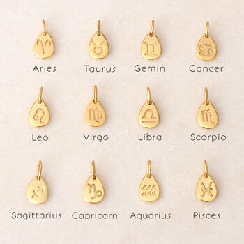 Personalised Mini Zodiac Gold Plated Charm Necklace, 2 of 4