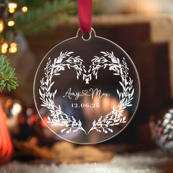 Personalised Wedding Ornament Custom Names And Date, 8 of 8