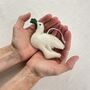 Fair Trade Felt Dove Eco Hanging Christmas Tree Decor, thumbnail 3 of 10