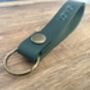 Personalised Racing Green Embossed Leather Keyring, thumbnail 6 of 12
