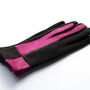 Harlequin Colourblock Suede Touch Screen Gloves, thumbnail 7 of 12