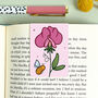 April Magnetic Birth Flower Bookmark Sweet Pea, thumbnail 3 of 7