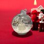 LED Candle Inside Glass Bauble, Tabletop Or Hanging Decoration, thumbnail 1 of 3