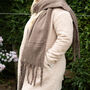 Personalised Embroidered Vegan Blanket Scarf, thumbnail 4 of 5