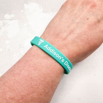 Addison's Disease Medical Bracelet Silicone Set Of Two, 6 of 11