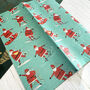 Eco Friendly Fun Guy Santa Tissue Paper Four Sheets, thumbnail 3 of 4