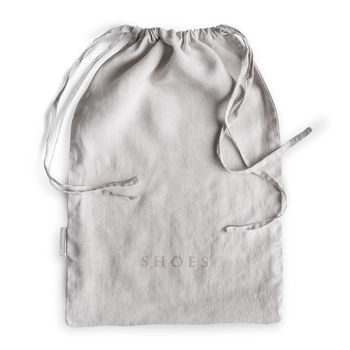 Linen Dove Grey Shoe Bag, 2 of 3
