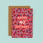 40th Birthday Card For Men, Geometric 40th Card, For Him, thumbnail 2 of 2