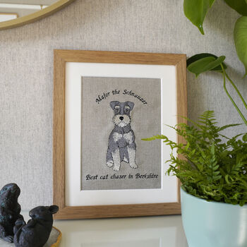Embroidered Personalised Dog Artwork, 6 of 8