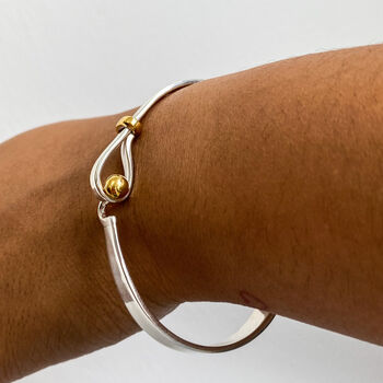 Small Wrist Gold Vermeil Bangle For Mum Gift, 2 of 8