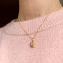 Gold Daffodil Pendant Necklace, thumbnail 5 of 8