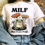 'Man I Love Frogs' Retro Frog Milf Tshirt, thumbnail 1 of 10