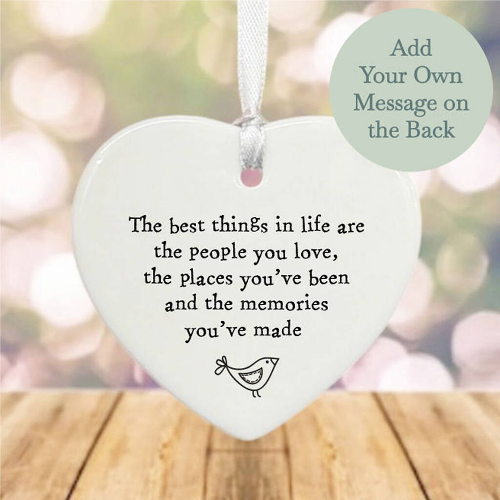 Personalised Porcelain Heart The Best Things In Life Sentimental Keepsake, 1 of 1