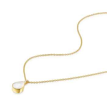 Teardrop Pearl Urn Necklace 18 K Gold Plated Silver, 2 of 5