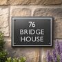 Slate House Sign With Border Size, Style Options, thumbnail 1 of 9