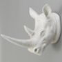 Rhino Wall Mount In White Ceramic, thumbnail 7 of 9