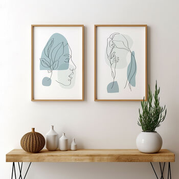 A Pair Of Line Art Figure Unframed Prints, 5 of 9