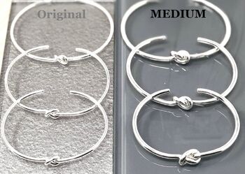 Sterling Silver Friendship Knot Bangle, 3 of 8