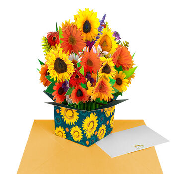 Sunflower Pop Up Card For Celebrations And Greetings, 5 of 5