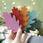 Personalised Name Oak Leaf Hanging Decoration, thumbnail 4 of 4