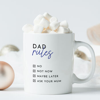 Dad Rules Coffee Mug For Father’s Day, 3 of 5