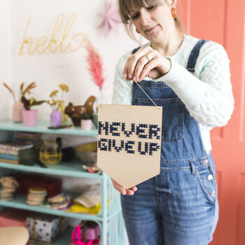 Never Give Up Embroidery Board Kit, 4 of 5