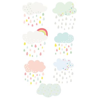 Patterned Cloud Fabric Wall Stickers, 2 of 2