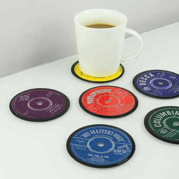 Set Of Personalised Vinyl Record Coasters, 2 of 10