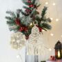 White Cotton Handmade Christmas Tree Festive Decoration For Window, thumbnail 2 of 5