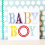 Wordy Baby Boy Card, thumbnail 1 of 3