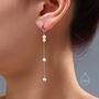 Natural Pearl Hoop Earrings In Sterling Silver, thumbnail 2 of 11
