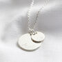 Personalised Sterling Silver Double Disc Charm Necklace, thumbnail 4 of 11