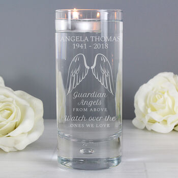 Personalised Guardian Angel Wings Candle Holder, 2 of 2
