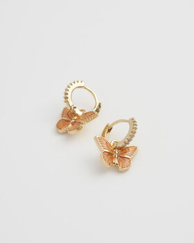 Butterfly Huggie Earrings, 4 of 8