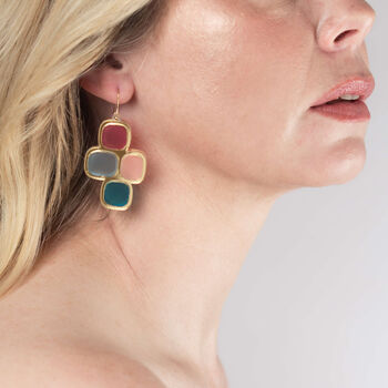 Featherlight Gold Statement Earrings, Paris Design, 2 of 10