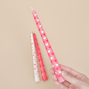 White And Pink Love Heart Valentine's Day Gift Candles, 8 of 10