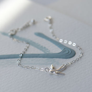 Swooping Swallow Sterling Silver Bracelet, 2 of 10