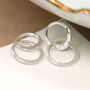 Moving Linked Circle Stud Earrings In Sterling Silver, thumbnail 2 of 11