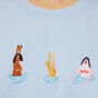 Swimming Ladies Embroidered T Shirt, thumbnail 8 of 8