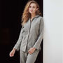 Women's Whitby Jet Herringbone Flannel Pyjamas, thumbnail 1 of 3