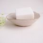 Handmade Oatmeal White Ceramic Stoneware Soap Dish, thumbnail 4 of 7