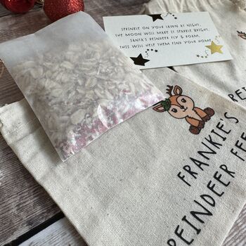 Personalised Christmas Eve Box Filler Reindeer Food Mini Bag, 4 of 4