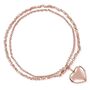 18 K Rose Gold Plated Nugget Heart Locket Bracelet, thumbnail 4 of 5