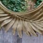 25cm Gold Sunburst Mirror Small Round Starburst Wall Mirror, thumbnail 4 of 7