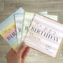 Happy Birthday Pink Stripe Card, thumbnail 3 of 8
